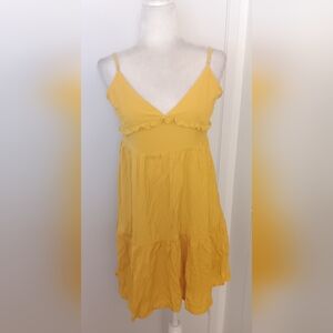 Sunny Yellow Maxi Dress with Ruffle Detail
